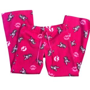 It's Happy Bunny Pink Fleece Pajama pants